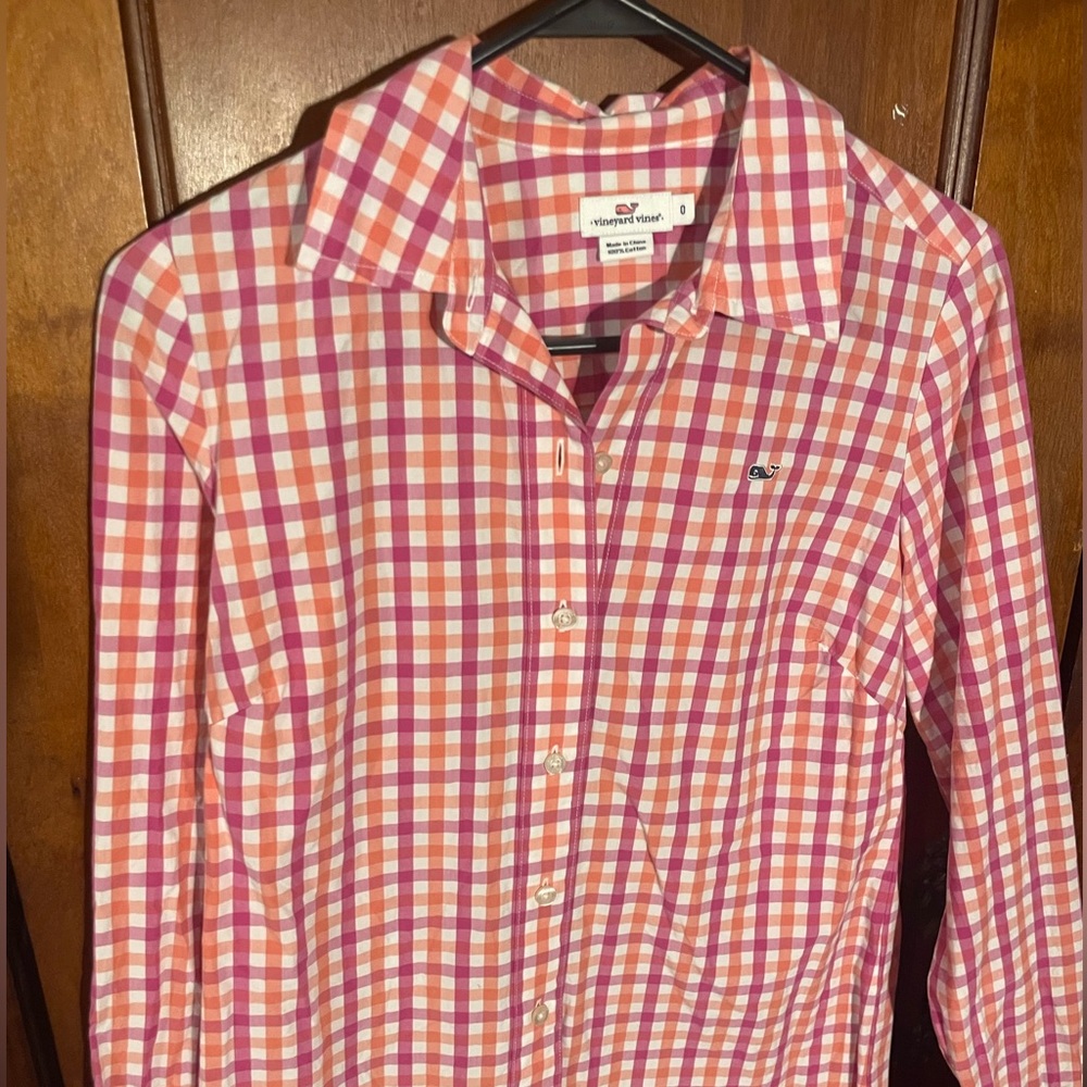 Vineyard Vines Long Sleeve Plaid Button Down ~ Easter